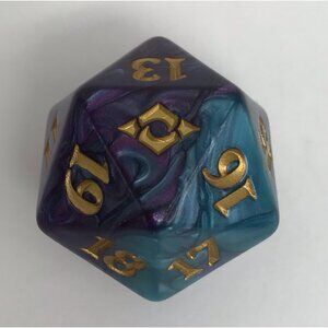 Magic: The Gathering Oversized D20 Spindown Dice ~ Modern Horizons 2 Purple Blue
